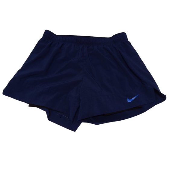 Nike Pants - Nike 2 in 1 Athletic Running Shorts Dri Fit Navy Blue with inner short Size M